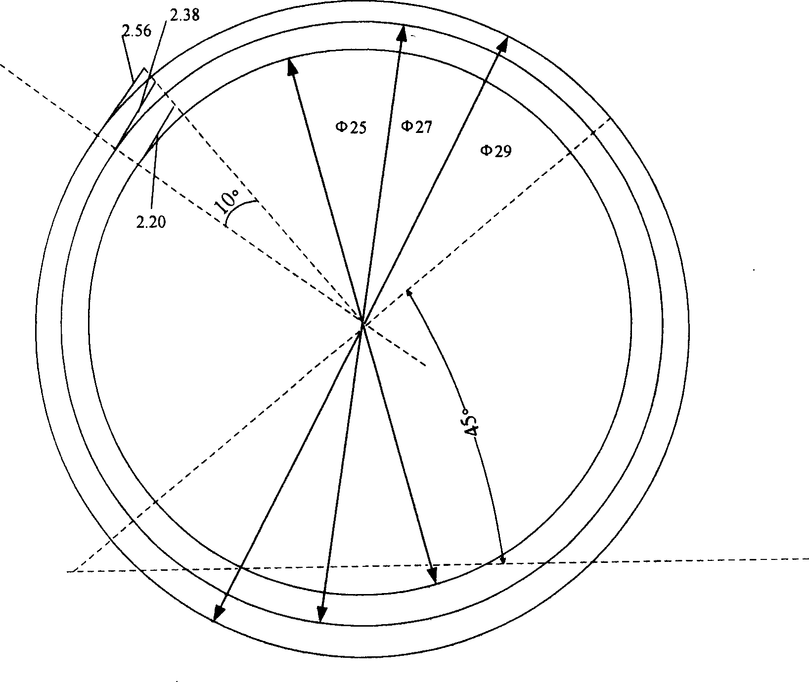 Reaching combination collocation design for increasing front roller diameter (29-31mm) centre distance of spinning frame