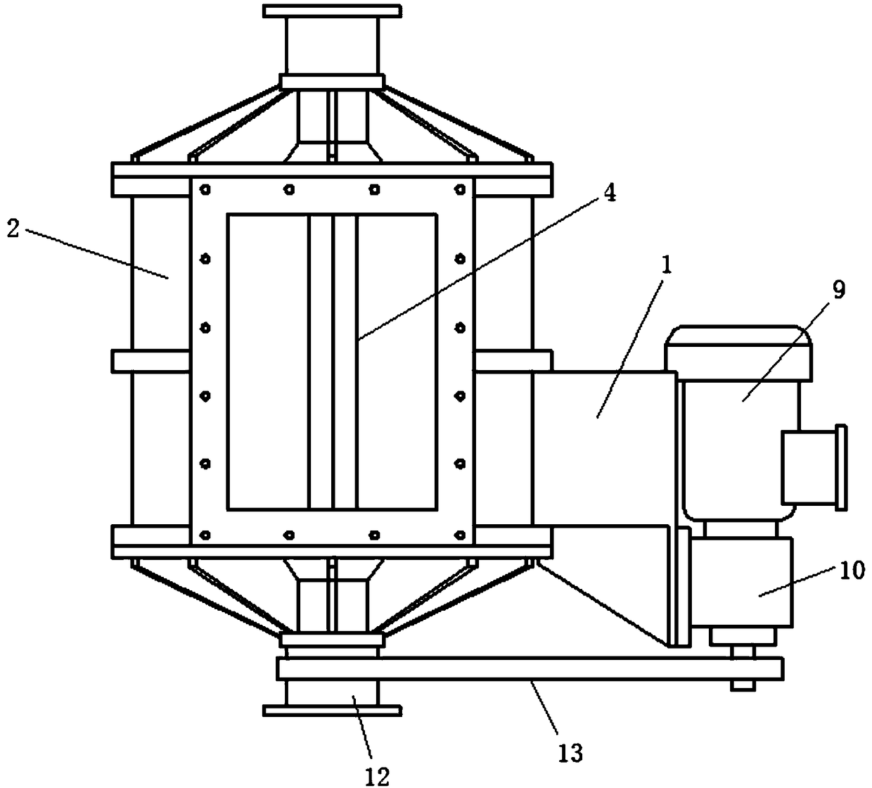 Rotary feeder used for transferring of powder and granular materials