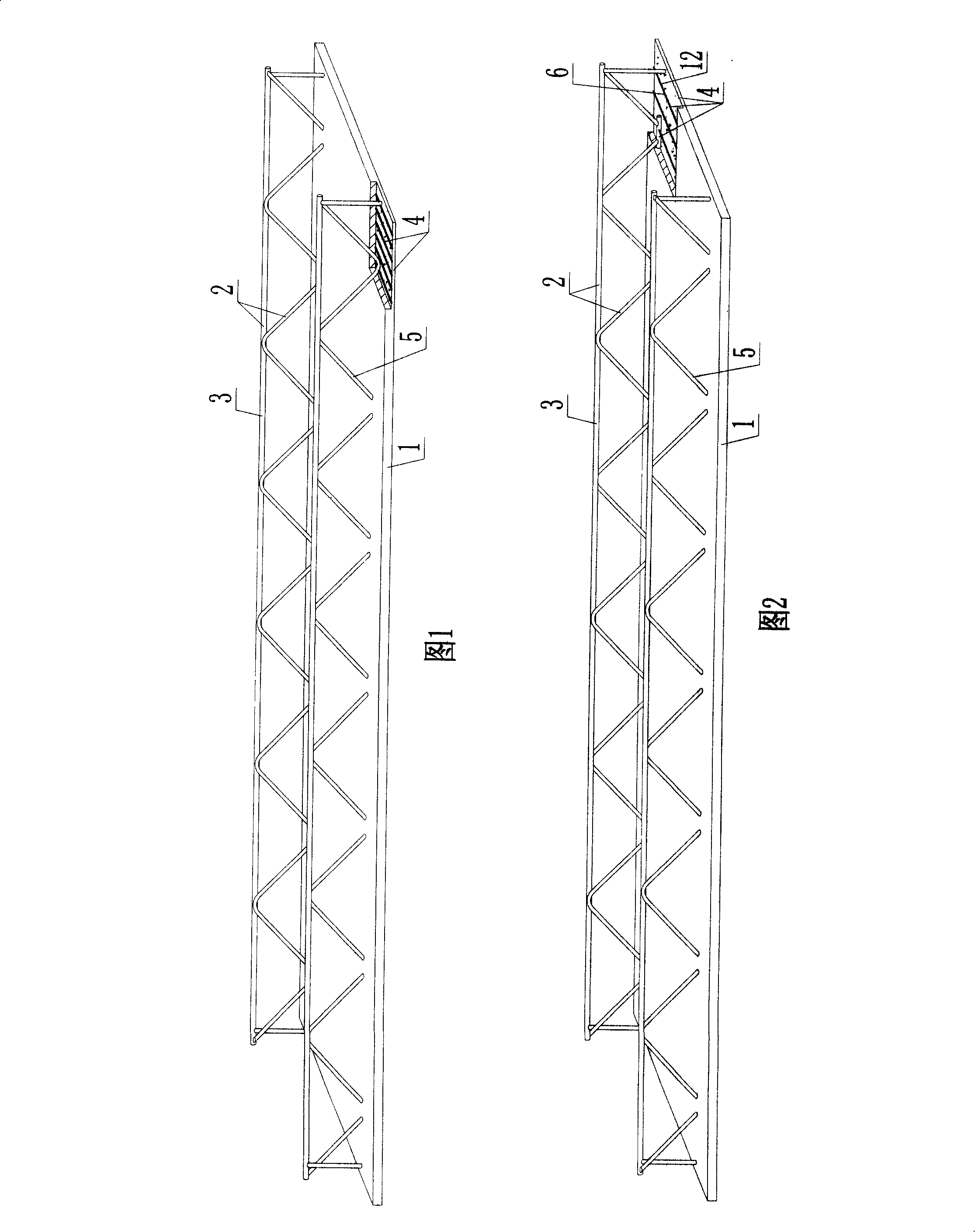 Force-bearing type template component for building lid