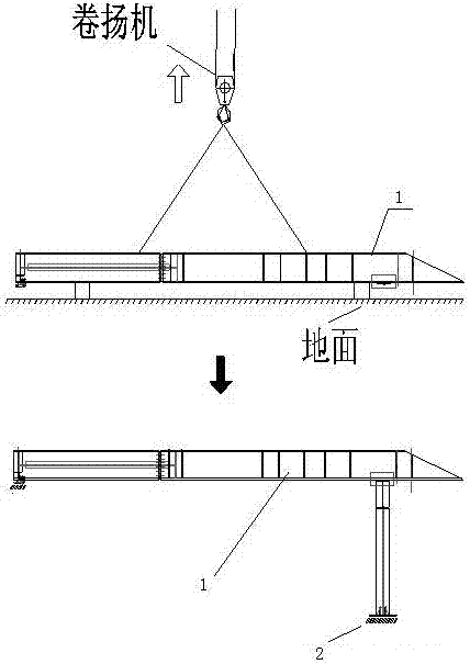 Construction method for feeding module and grate module of garbage incinerator in limited space