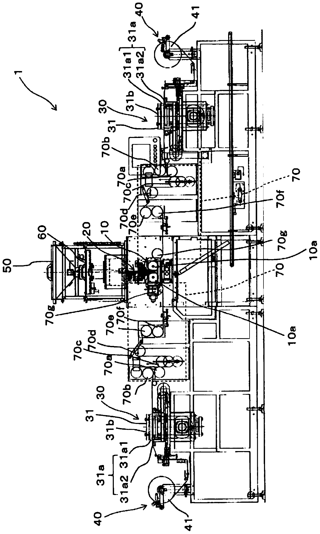 Manufacturing method of package and package manufacturing device using same