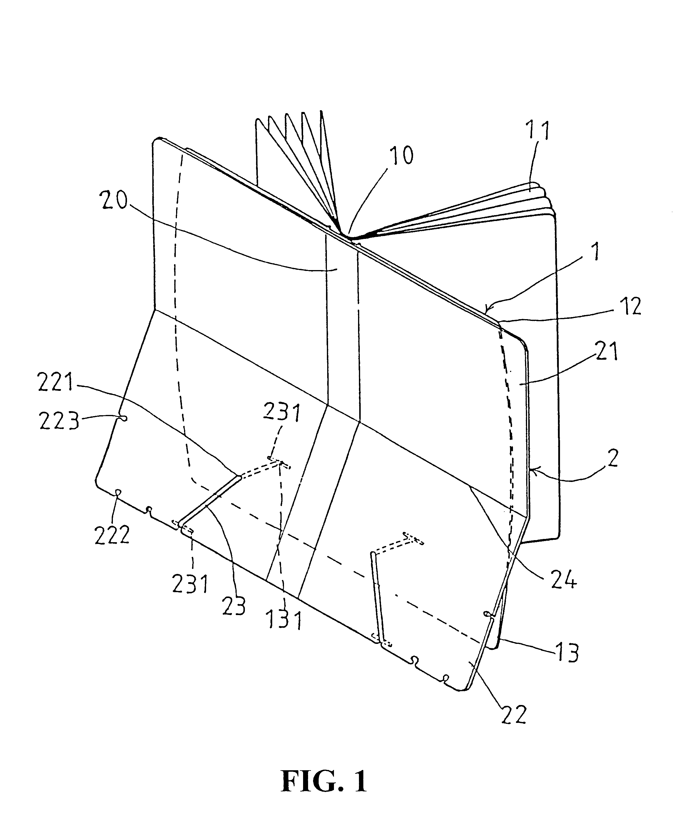 Structure of a file with adjustable inclination angle