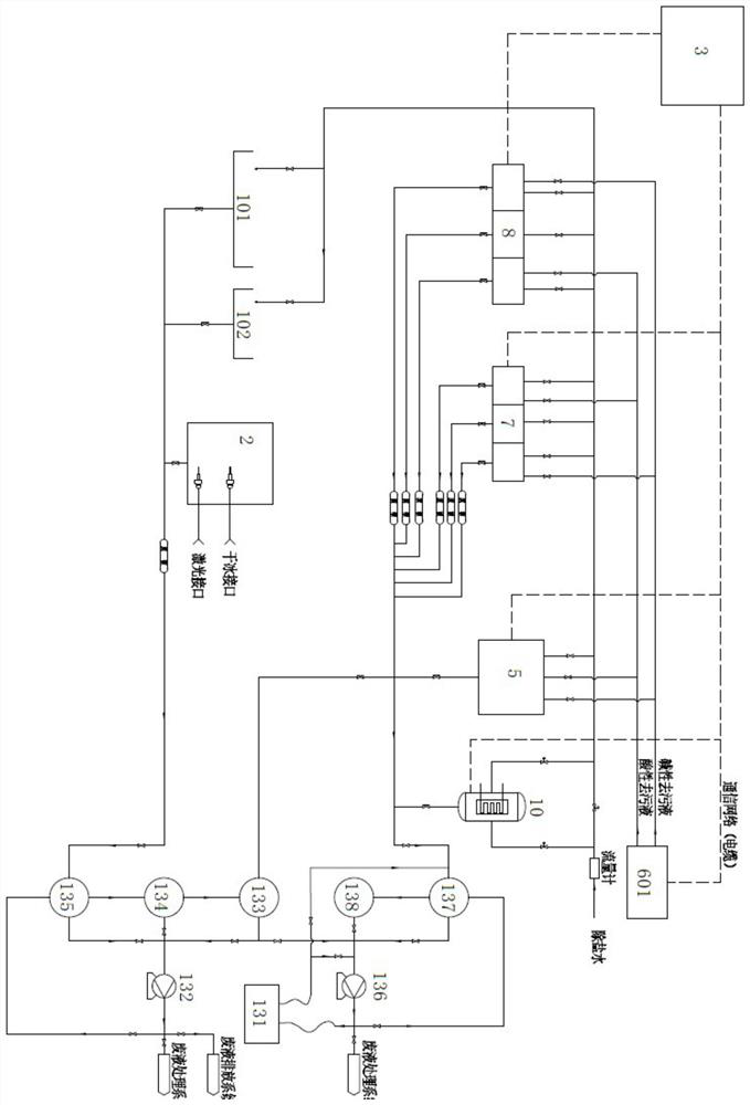 Pressurized water reactor nuclear power station radioactive decontamination system and process arrangement structure thereof