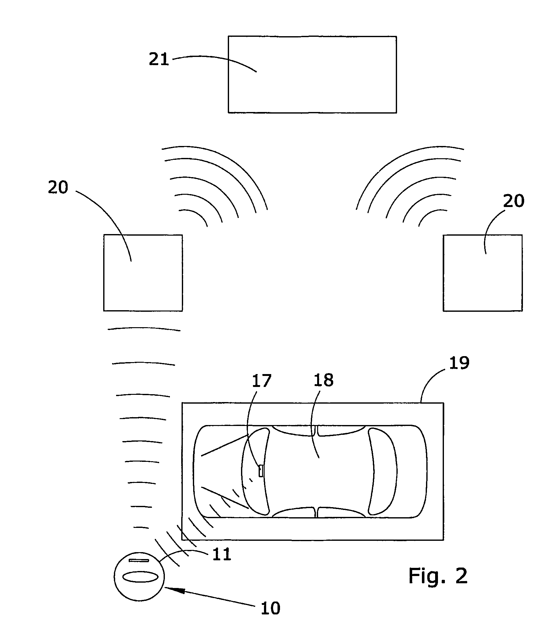Automatic system for monitoring and managing the admittance to parking places