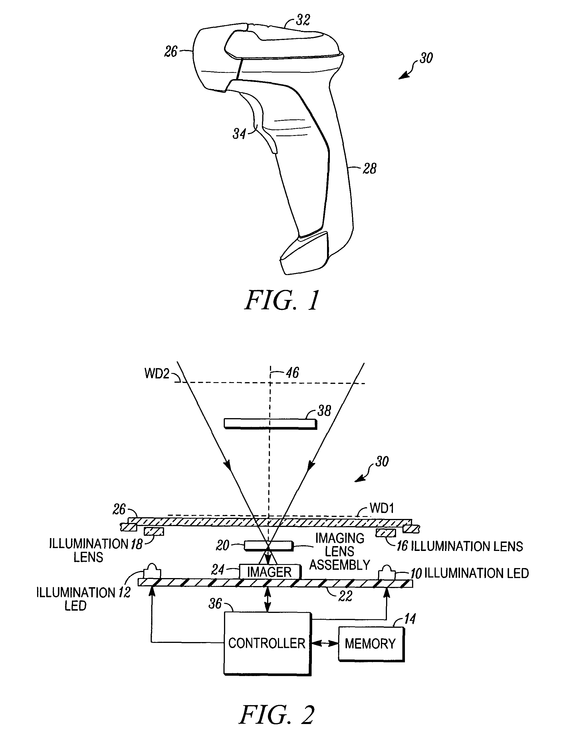 Arrangement for and method of generating uniform distributed illumination pattern for imaging reader
