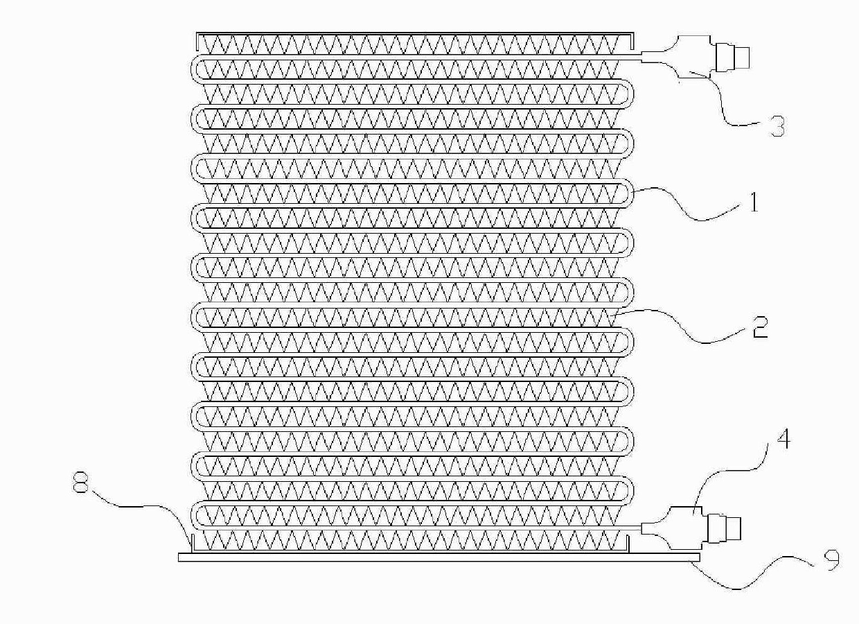 Coiled parallel flow condenser for refrigerator
