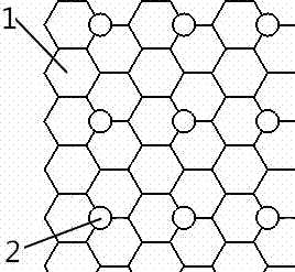 Regular-hexagon honeycomb core with detachable circular noise-reducing structures