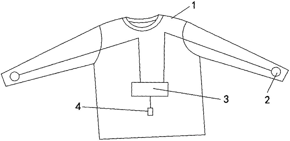 Layered composite-fabric garment with cellphone charging function
