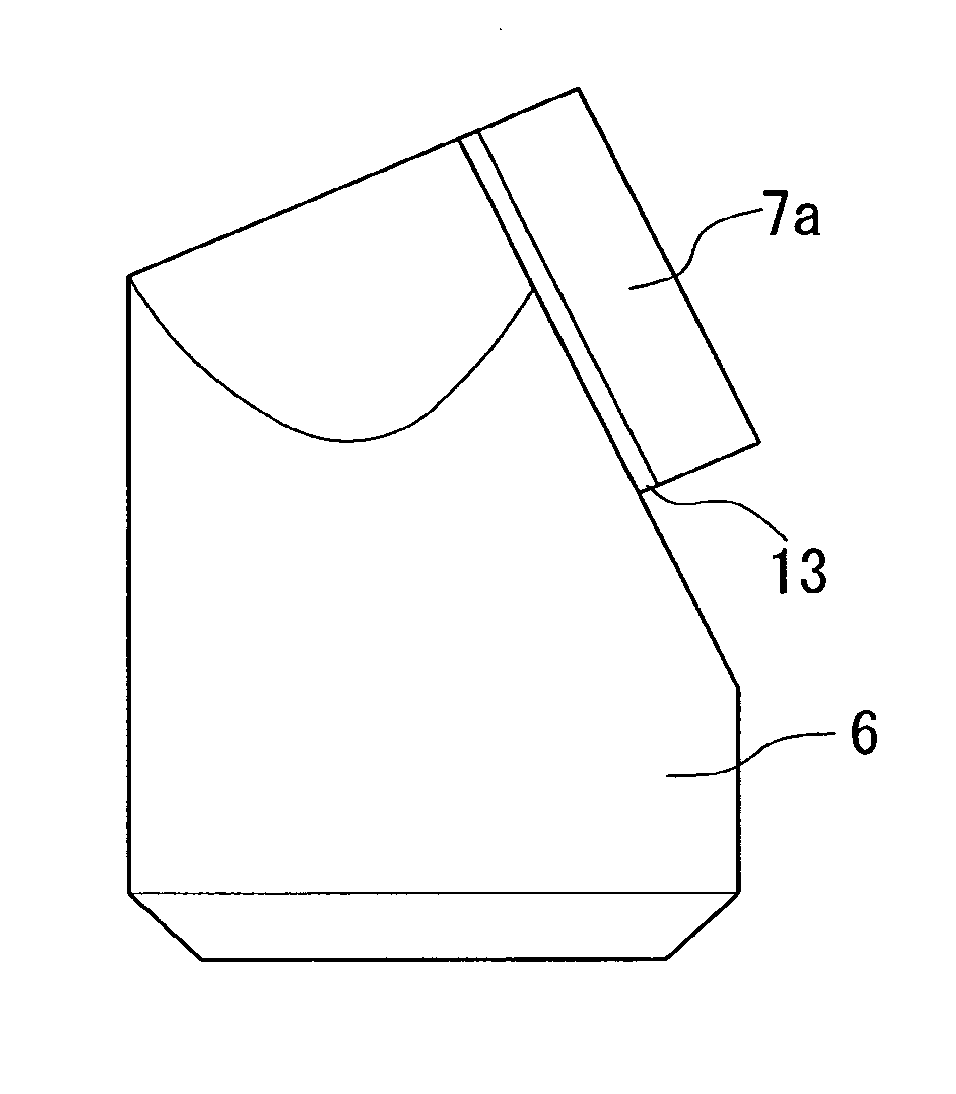 Bonding structure and bonding method for cemented carbide element and diamond element, cutting tip and cutting element for drilling tool, and drilling tool