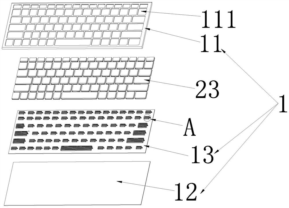 Vertical key keyboard