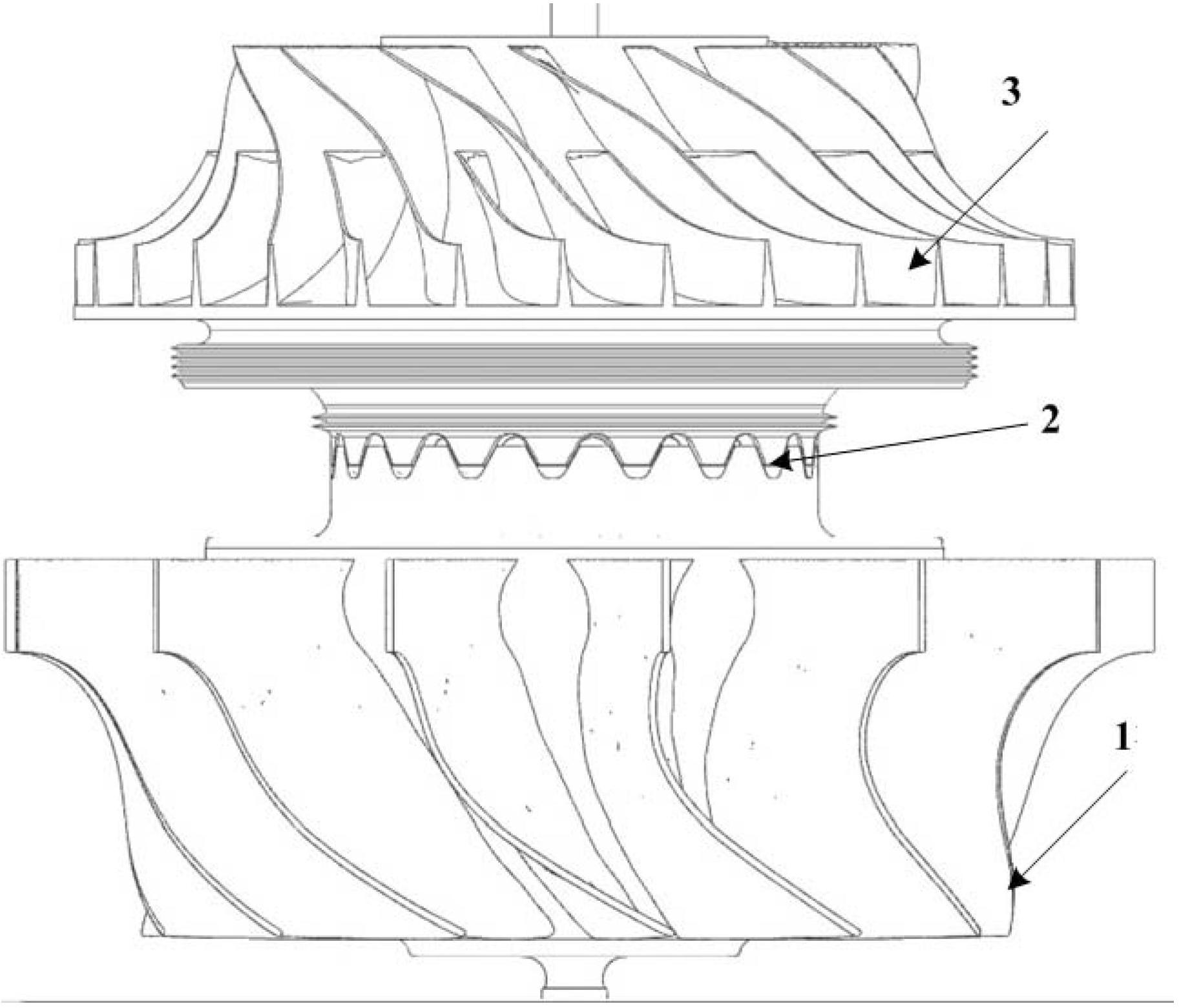 Power transmission mechanism of gas compressor and turbine