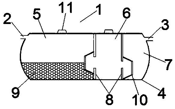 Glass fiber reinforced plastic septic tank and production method thereof