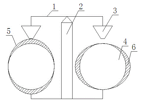 Knocking device for double drums