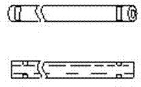 Connecting member of multiple corrugated boards and connecting method of connecting member