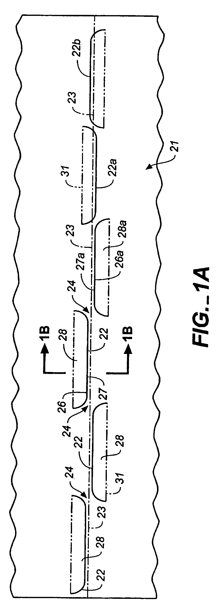 Sheet material with bend controlling displacements and method for forming the same