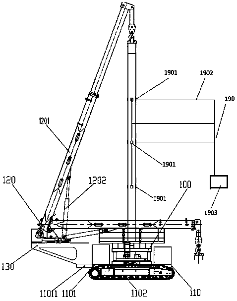 Pile planting machine with monitoring function
