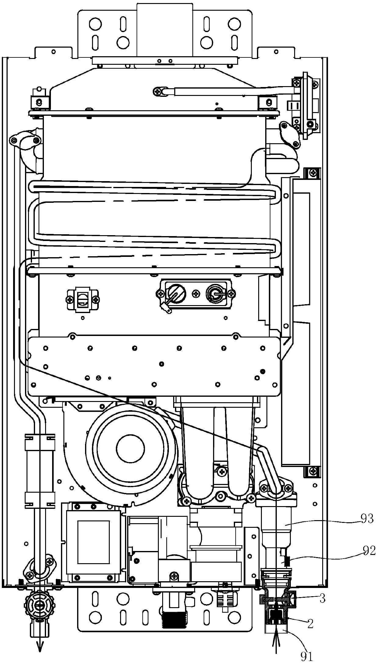 Pressure protection valve and gas water heater