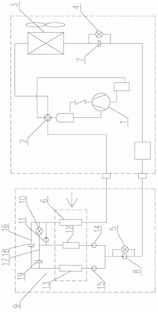Air conditioner dehumidifying system and control method thereof