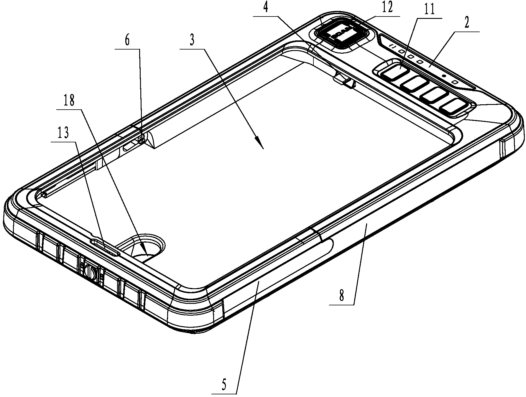 Back clip type bar code scanner and working method thereof
