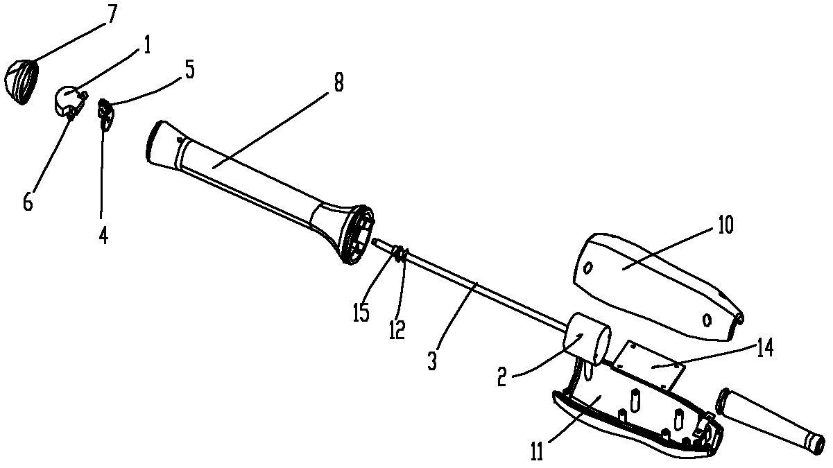 Cavity body inside three-dimensional ultrasound probe used in ultrasound medical equipment