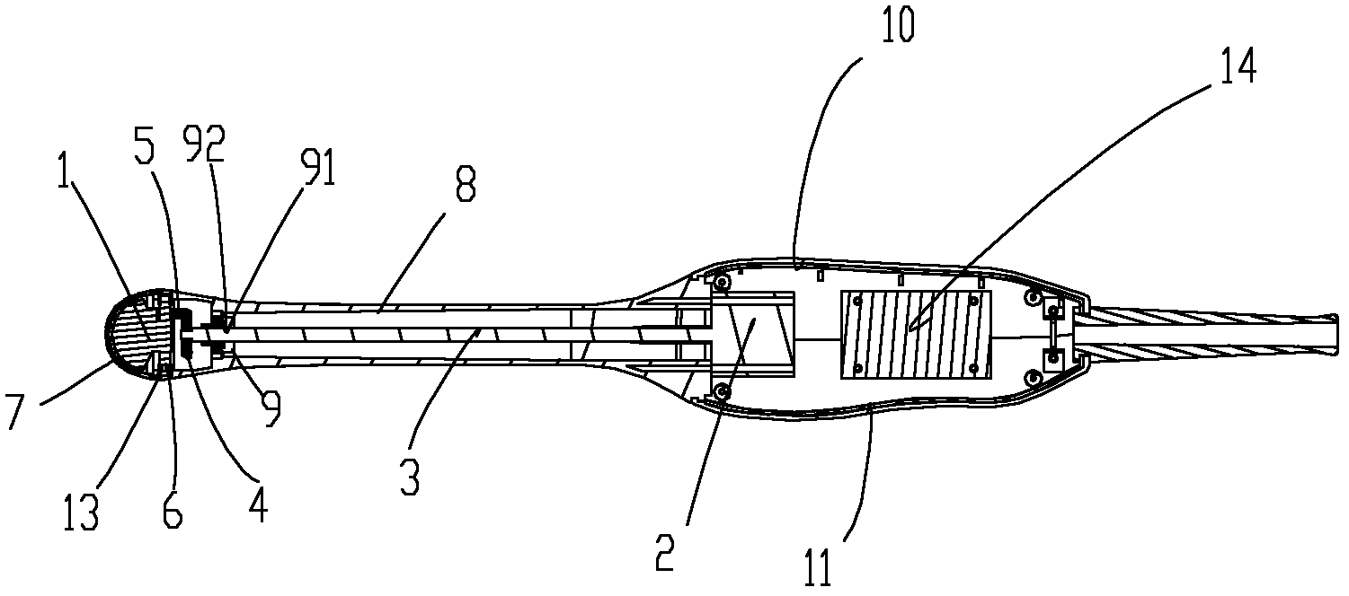 Cavity body inside three-dimensional ultrasound probe used in ultrasound medical equipment