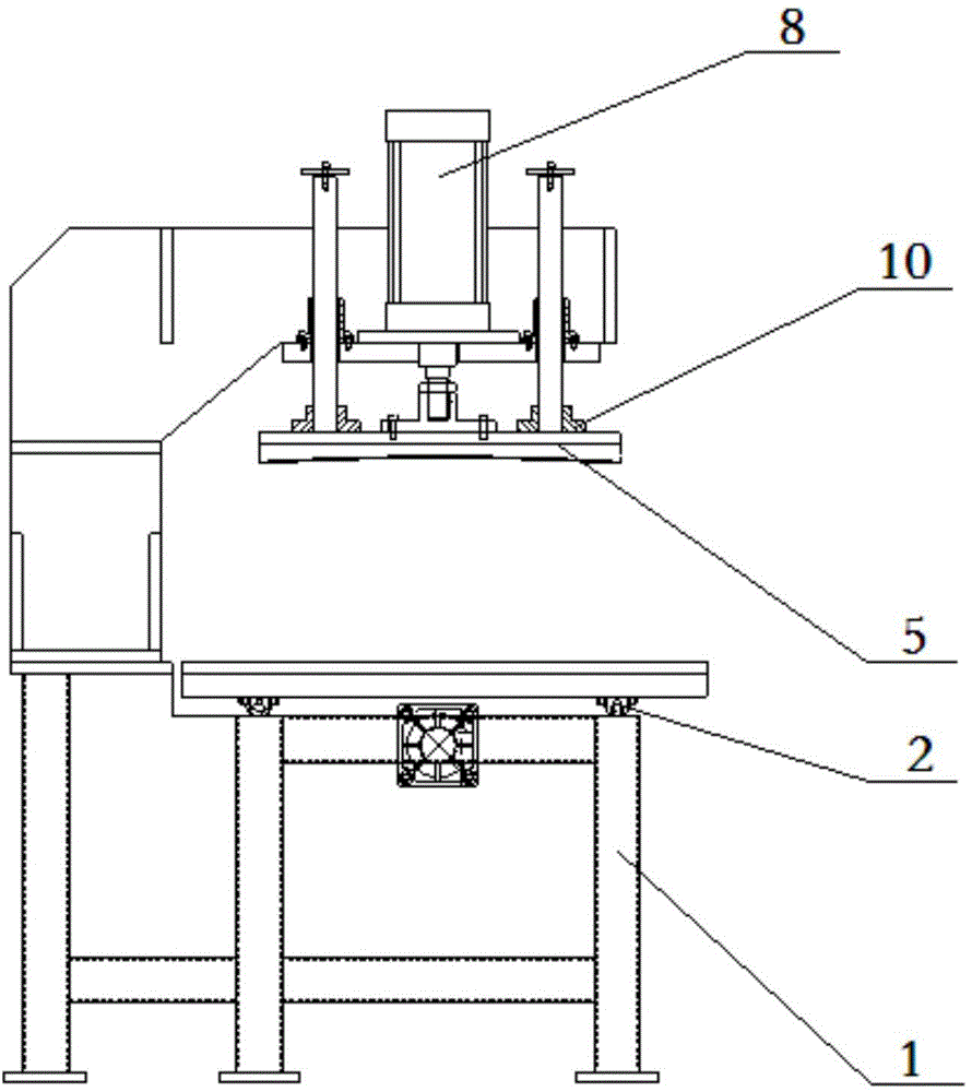 Pressing machine for refrigerator glass door body and installing method
