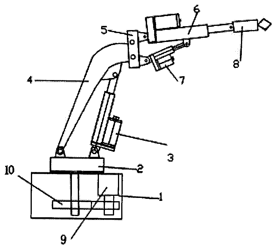 Four-degree-of-freedom electric joint-type mechanical arm for teaching