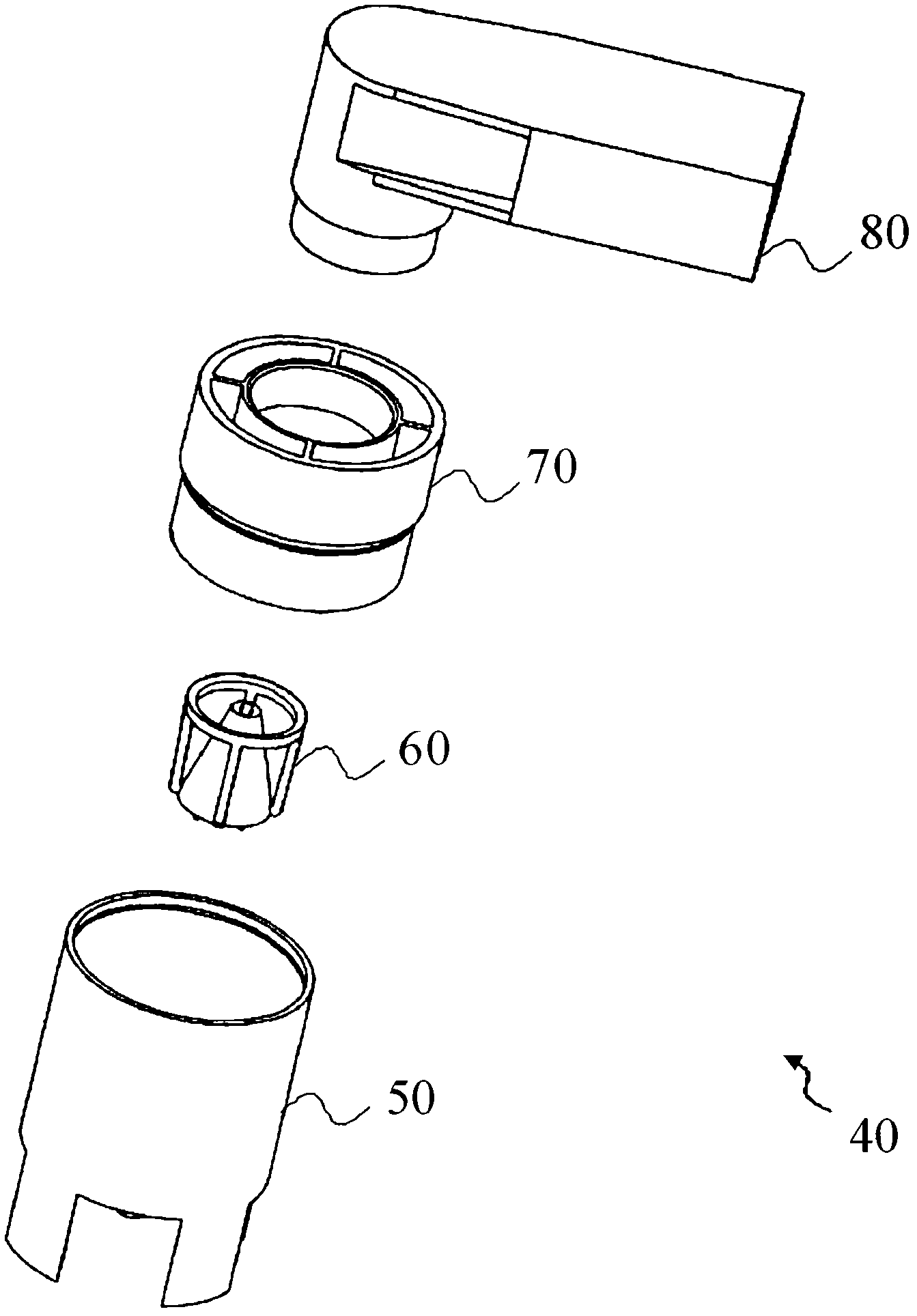 Atomization device and nozzle thereof