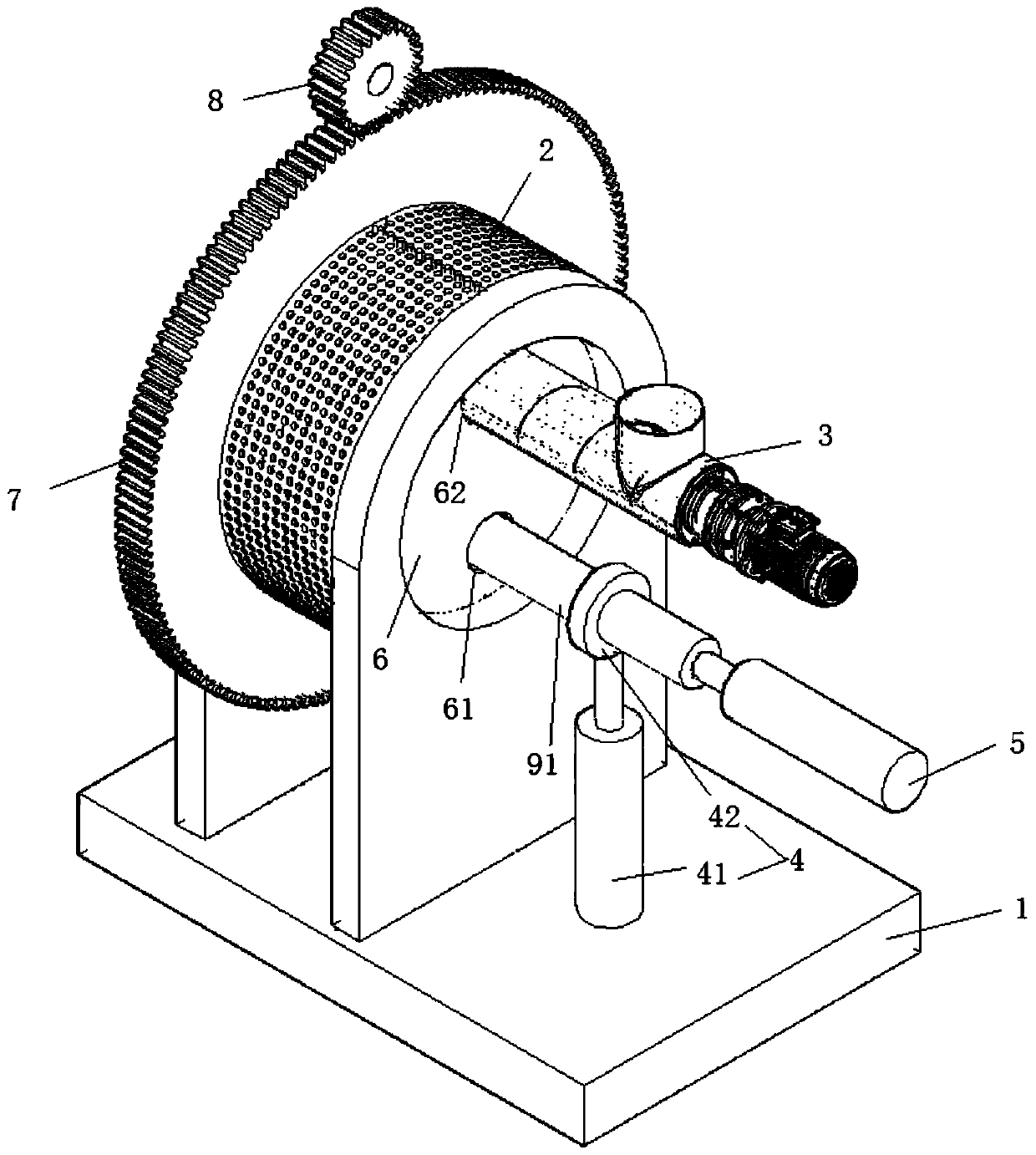A pressure roller mobile granulator