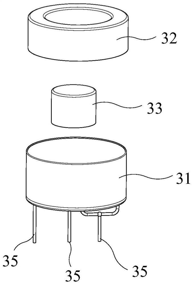 Detector and ultrasonic probe structure