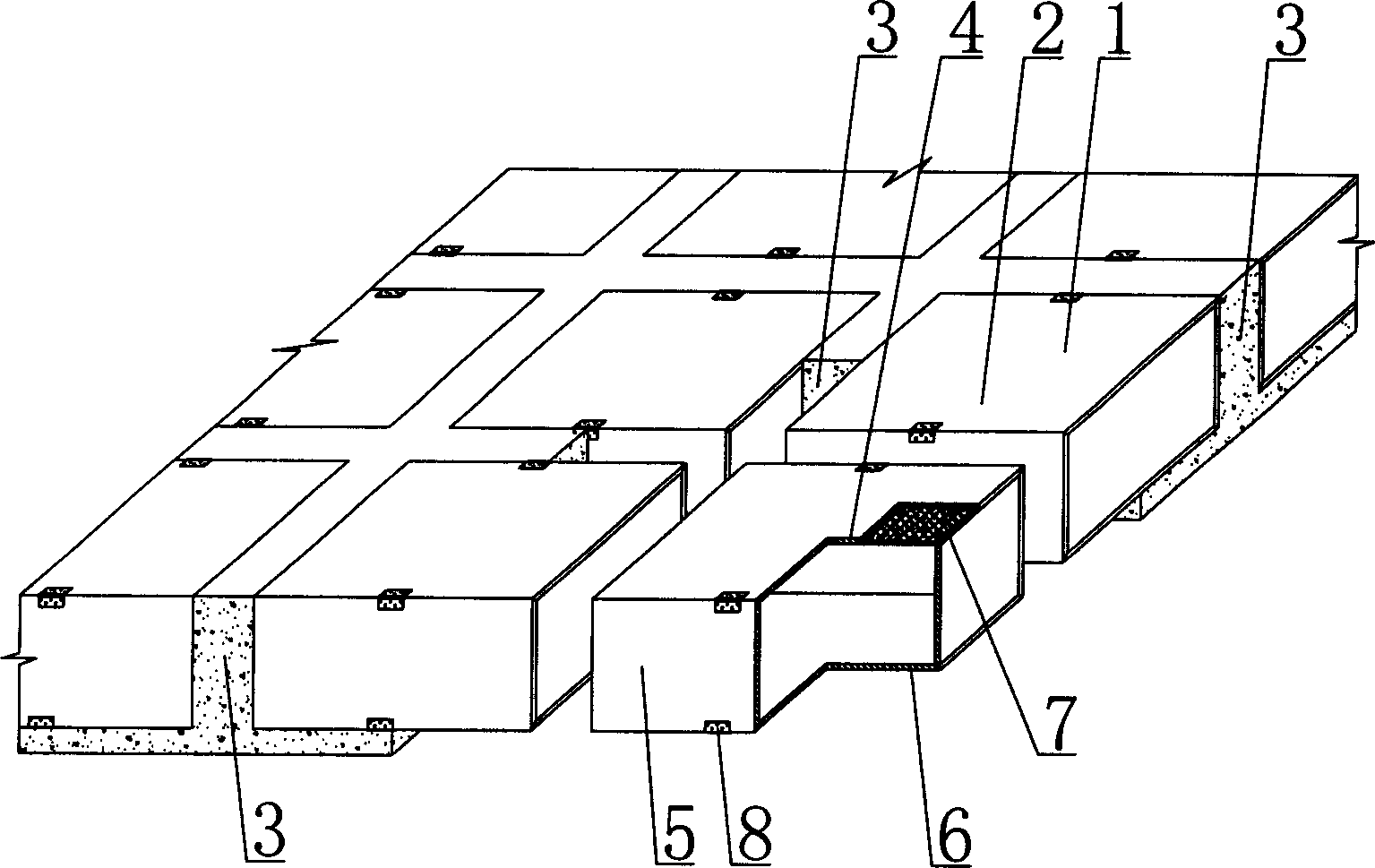 Cast-in-place concrete hollow-plate