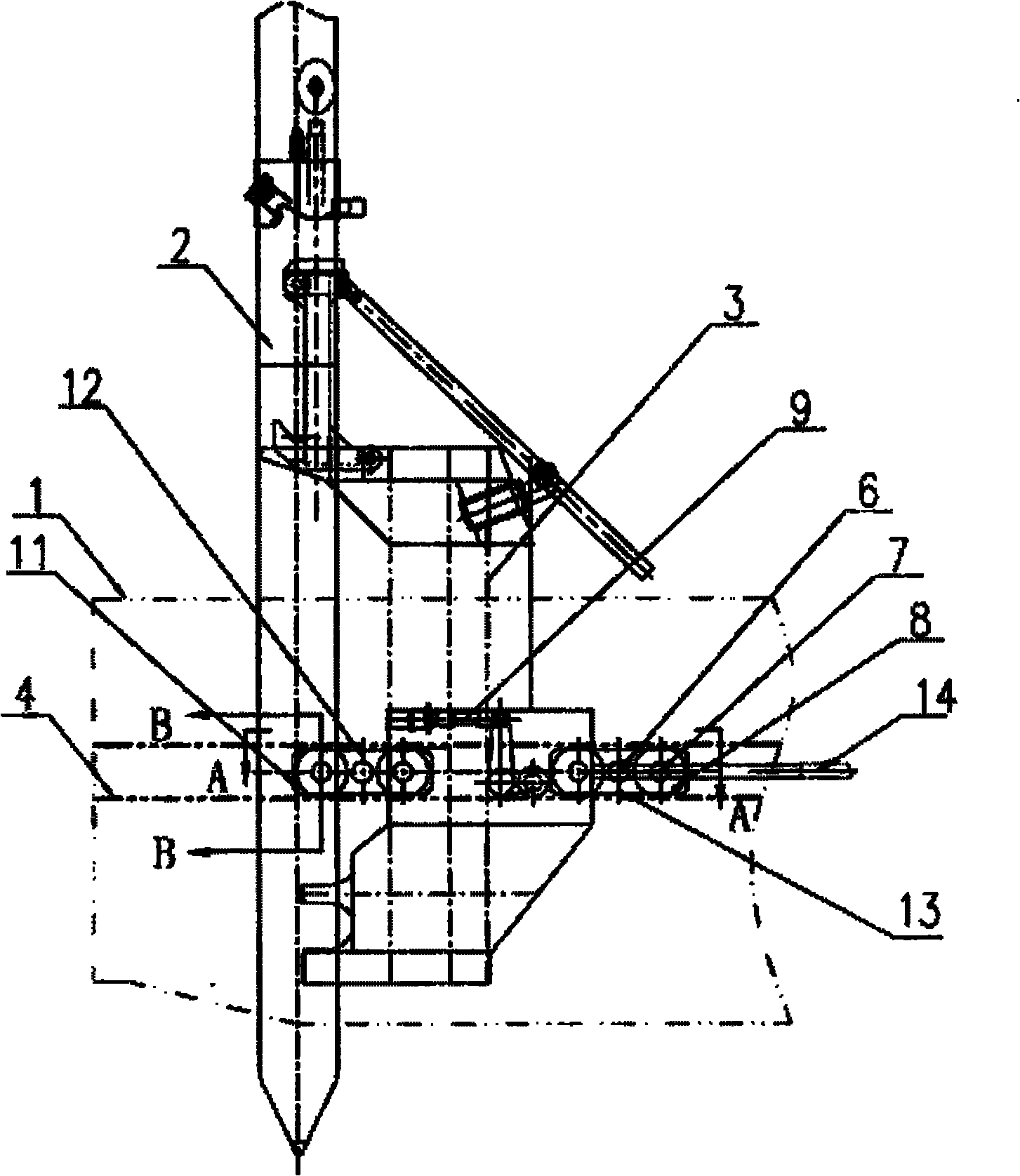 Dual-yoke type heavy steel pile trolley for cutter suction dredge