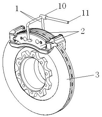 A friction plate return mechanism and an air pressure disc brake with the mechanism