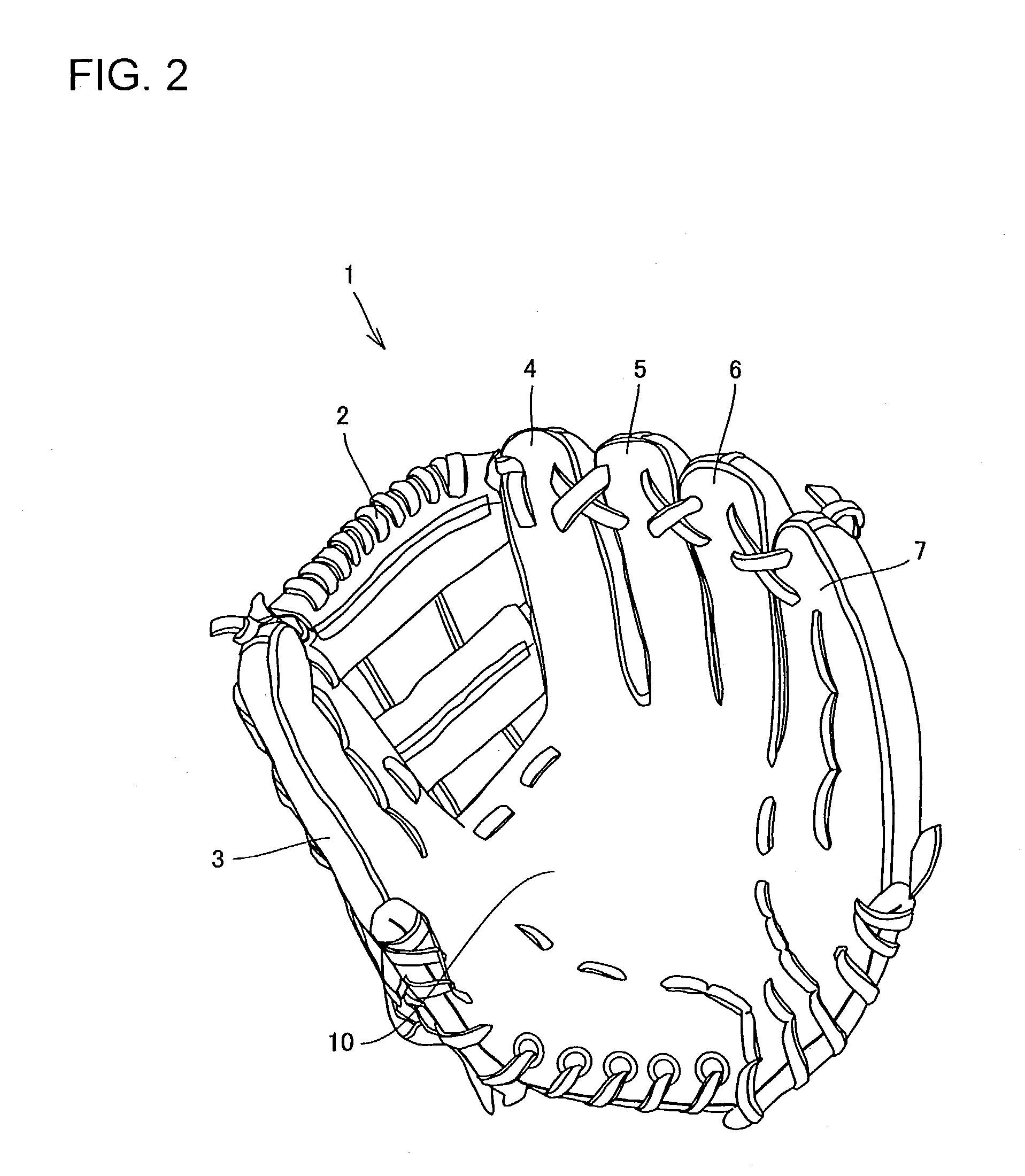 Glove for baseball or softball