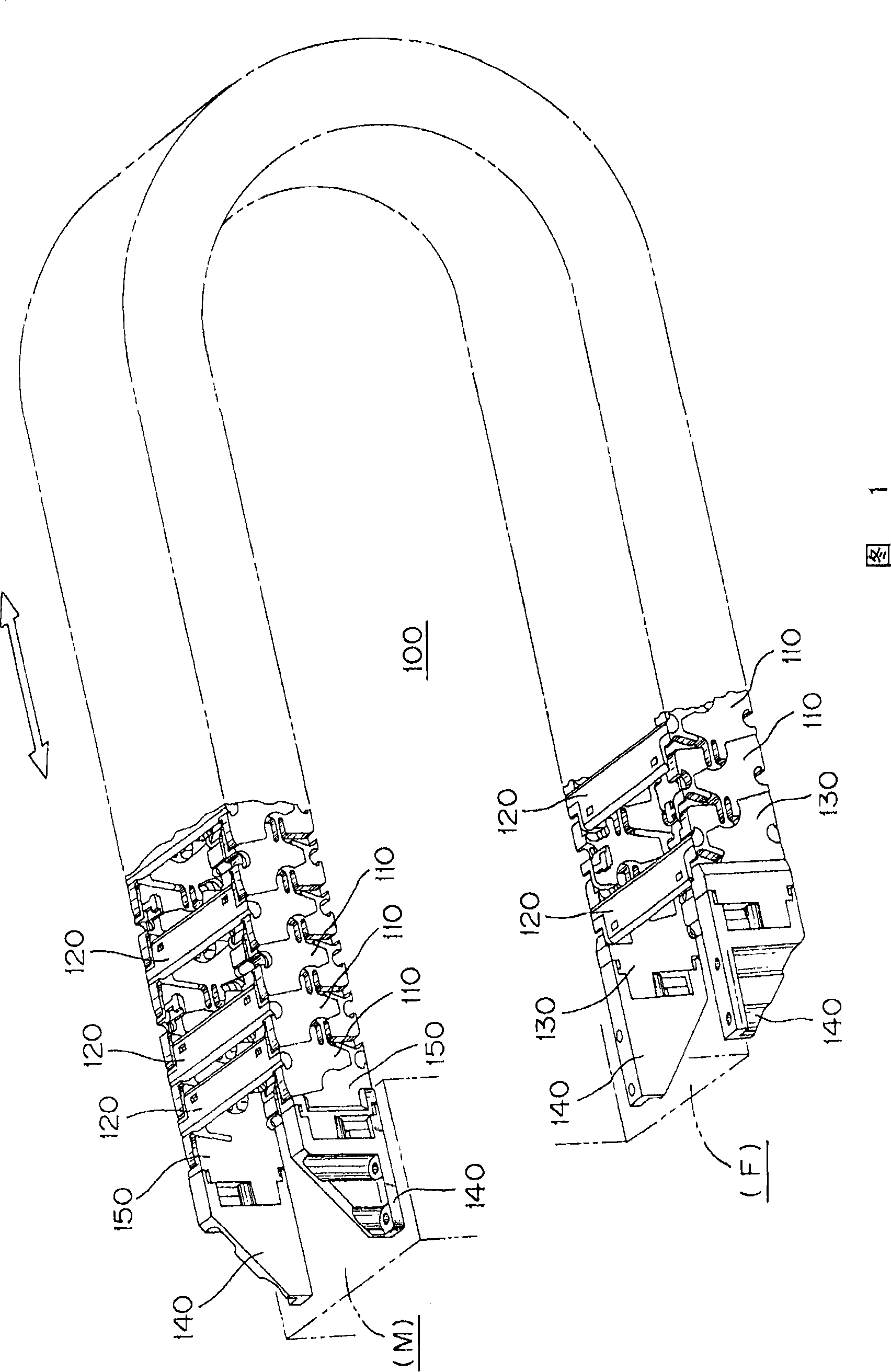 Cable protection and guide device