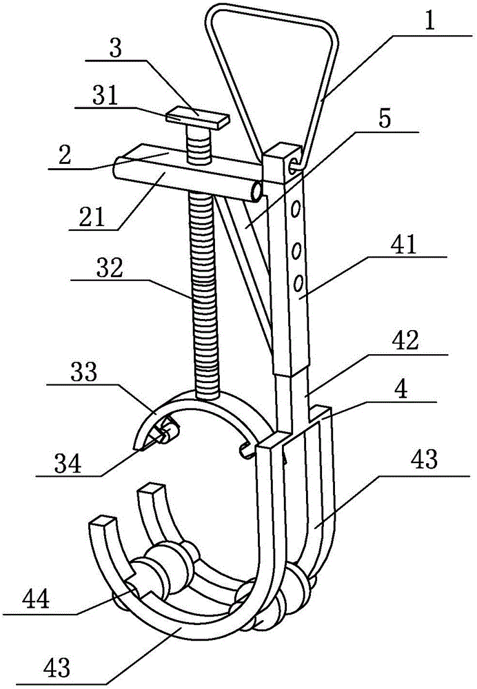 Cable laying manual traction auxiliary tool