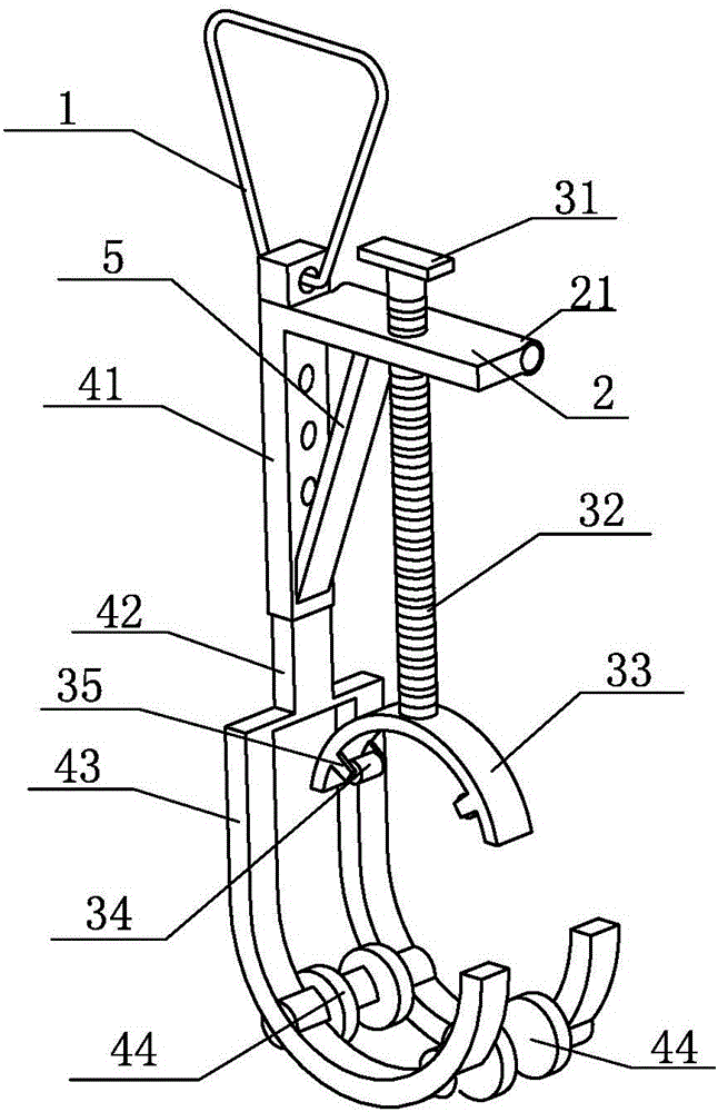 Cable laying manual traction auxiliary tool