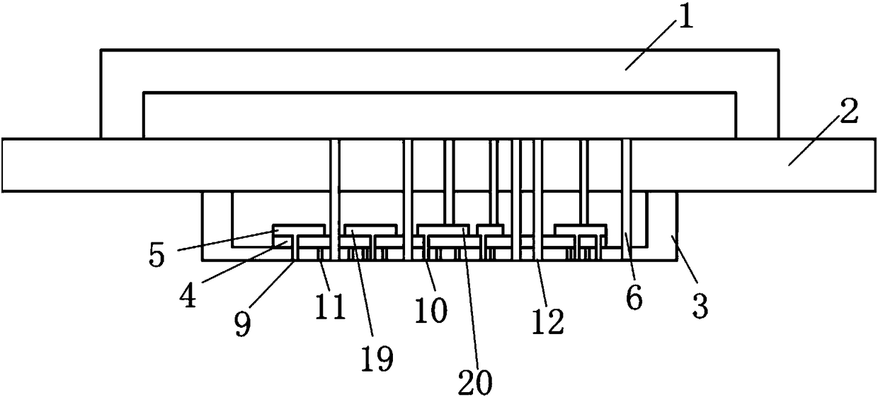 Ceramic-based vertical micro-thin probe-card connecting opening MVW structure