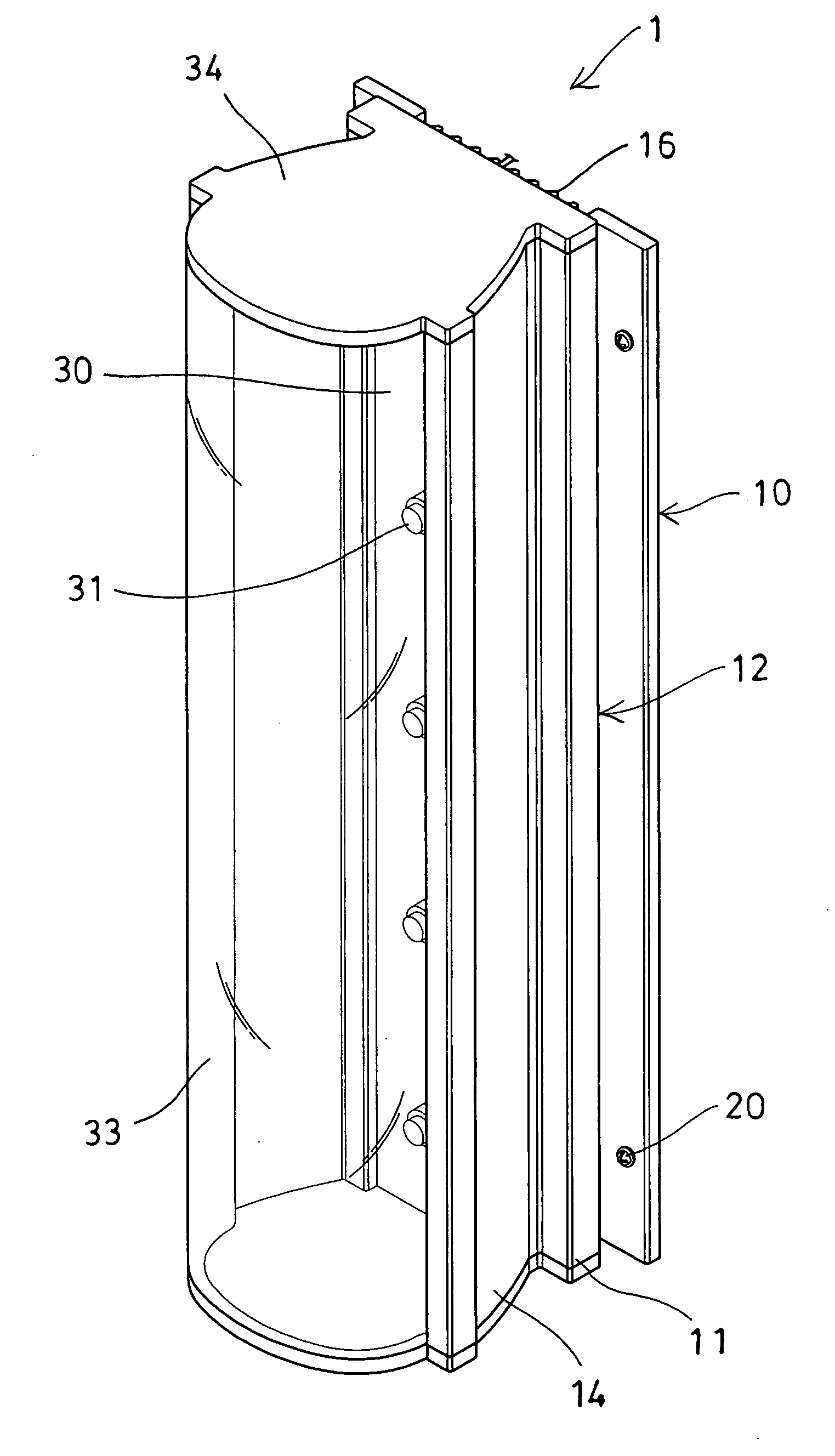 LED light device having heat dissipating structure