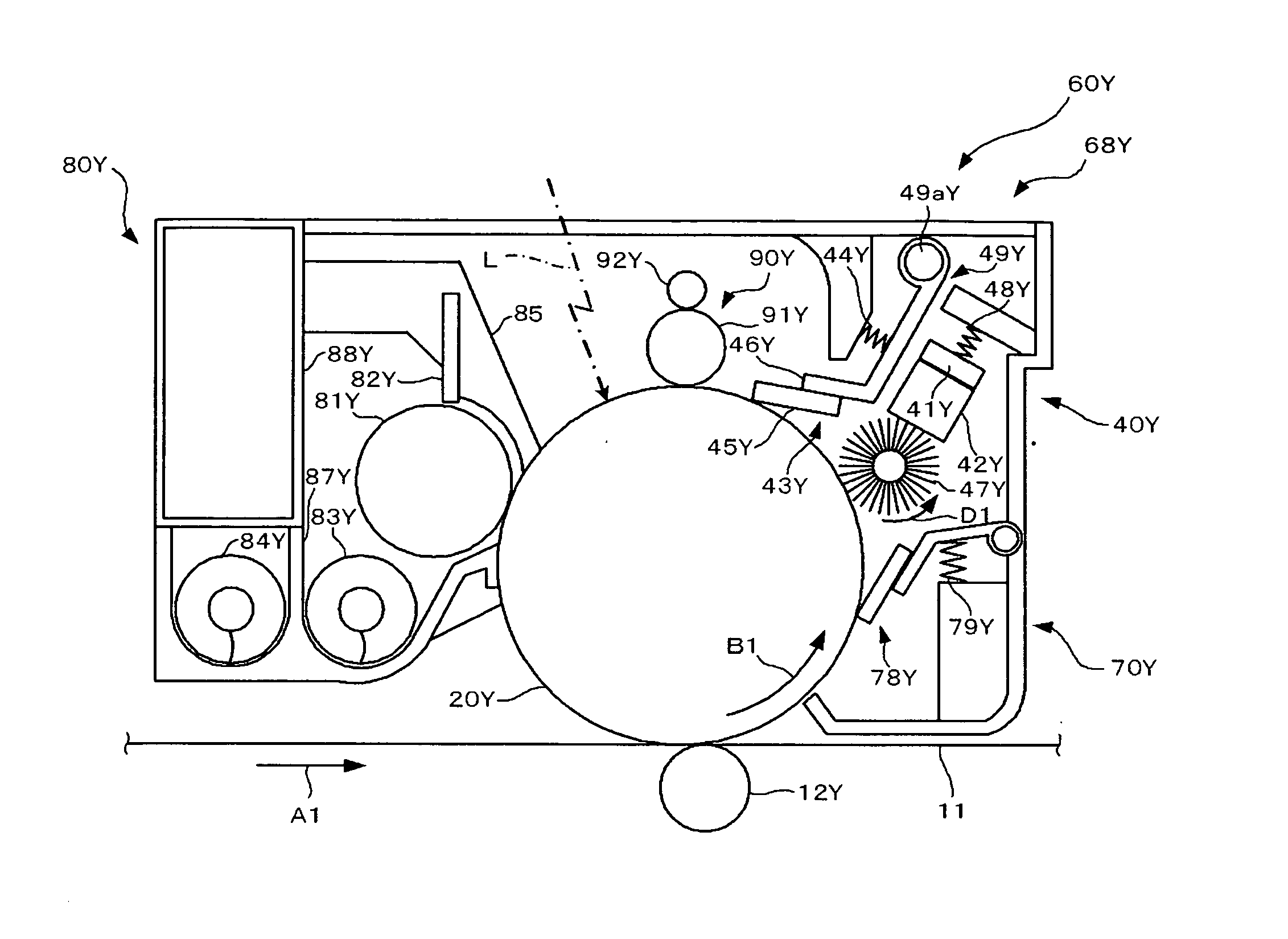 Protecting agent-supplying device, process cartridge, image forming apparatus