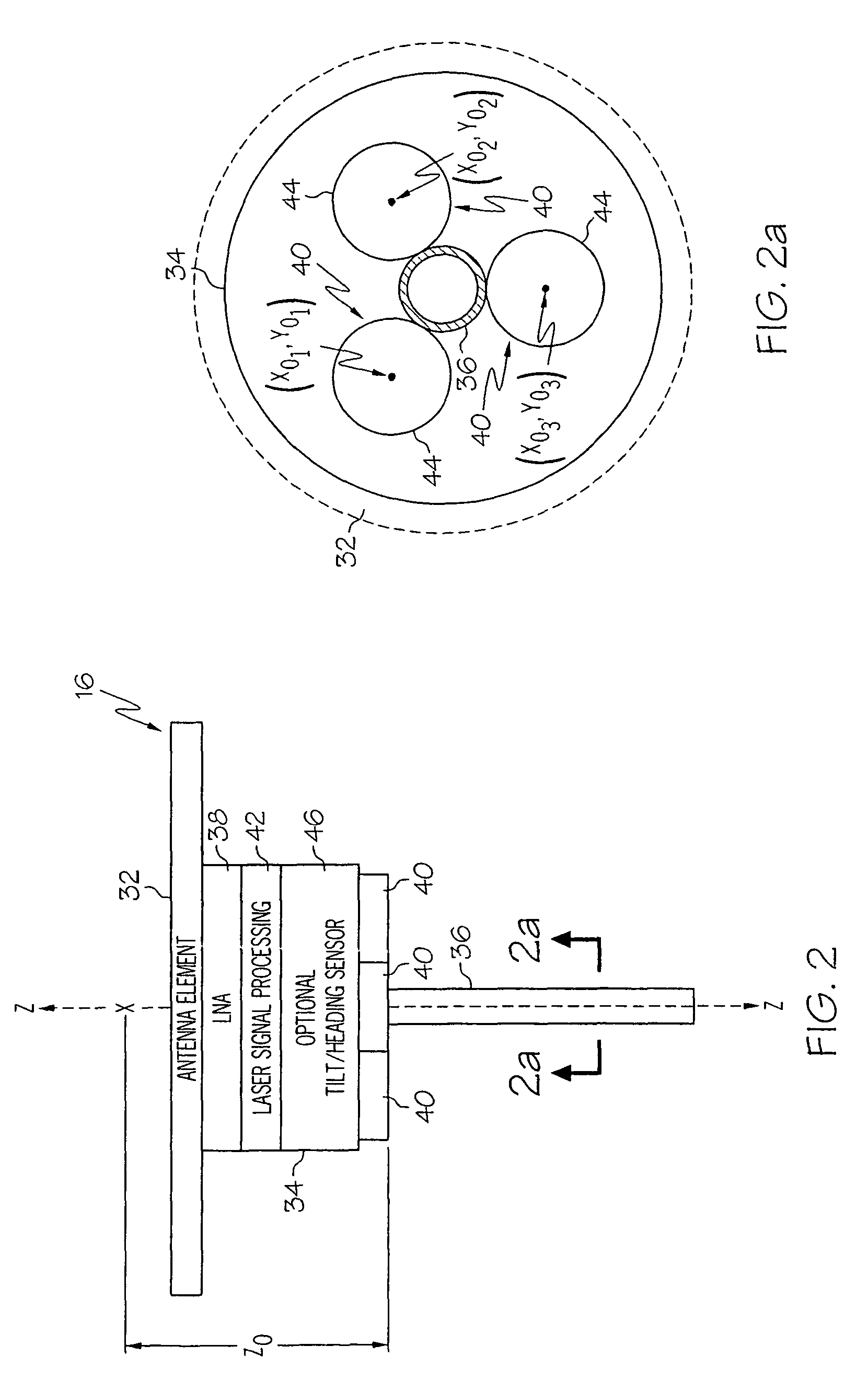 Navigation system using both GPS and laser reference