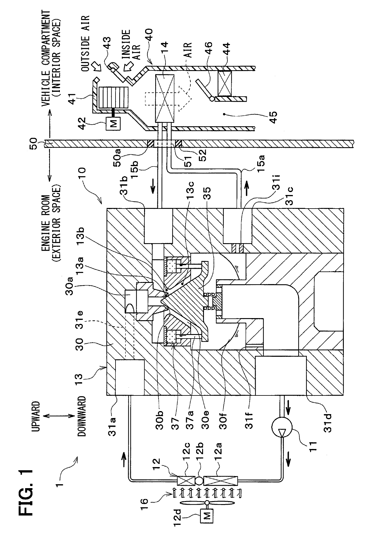 Ejector refrigeration cycle device and low outside temperature operation thereof