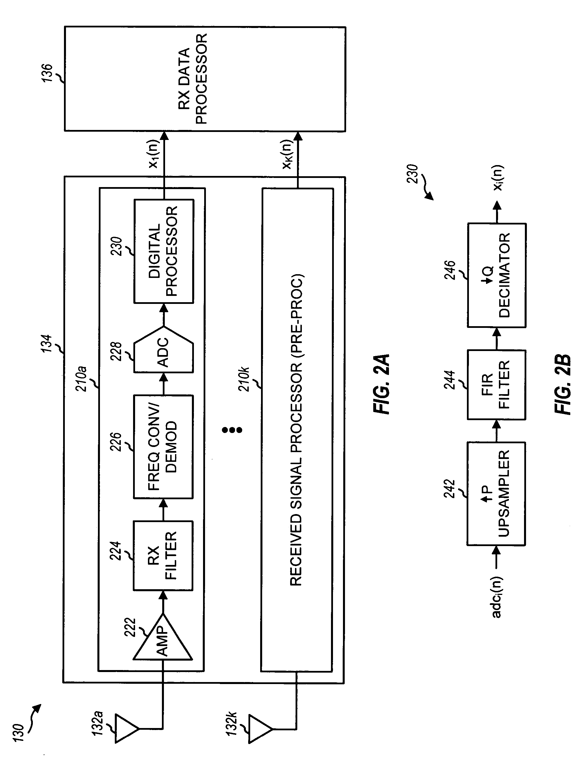 Method and apparatus for processing a modulated signal using an equalizer and a rake receiver
