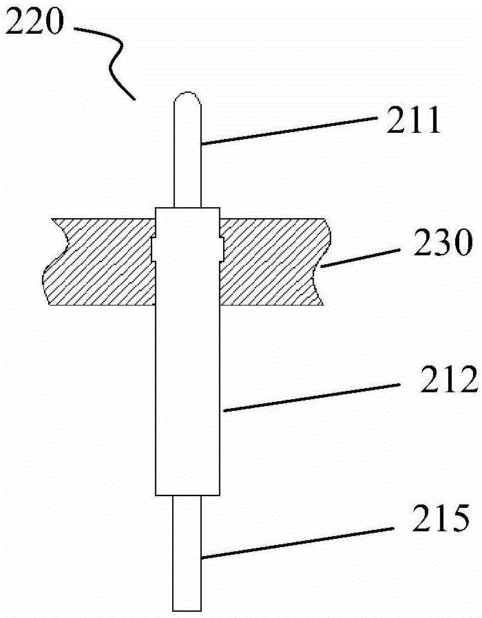 Retaining structure and detector comprising retaining structure