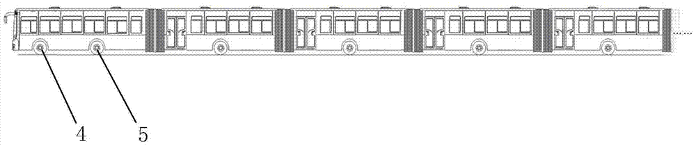 Structure of a motor-car type pure electric BRT road train