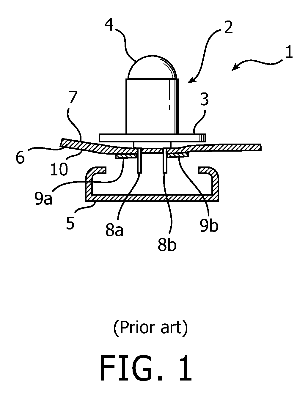 Electronic assembly for attachment to a fabric substrate, electronic textile, and method of manufacturing such an electronic textile