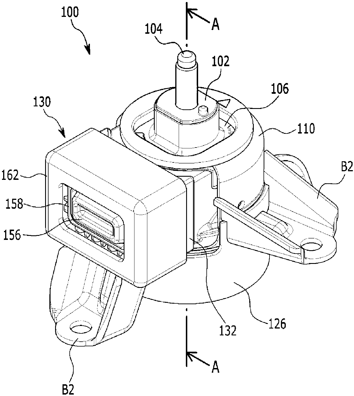 A fluid-filled engine mounting apparatus