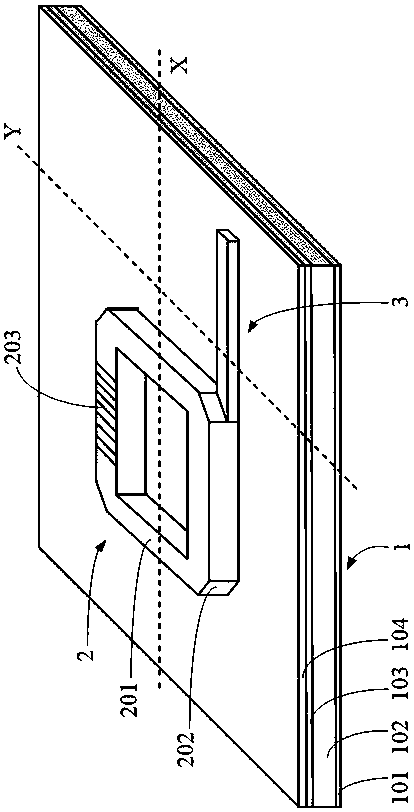 Microstructural on-chip light source device based on straight waveguide total reflection coupling connection and production method of microstructural on-chip light source device