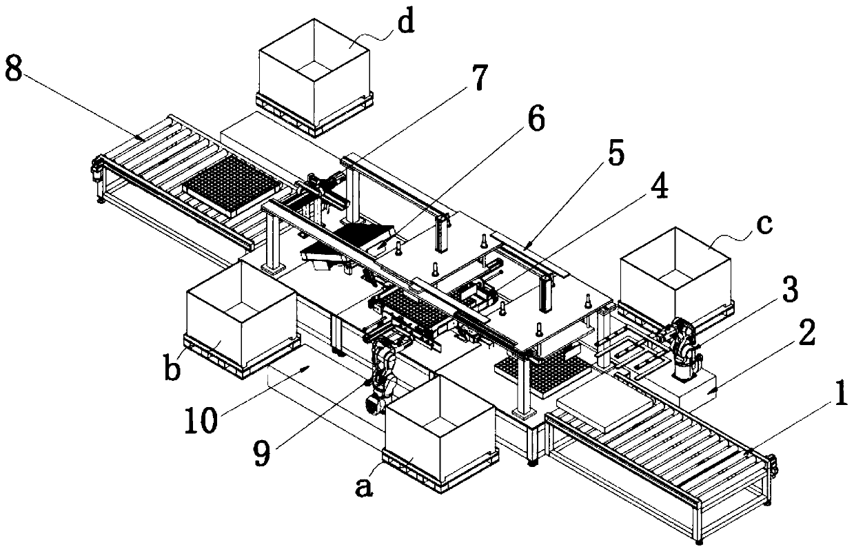 Assembling and dispensing production line for purification equipment filter element