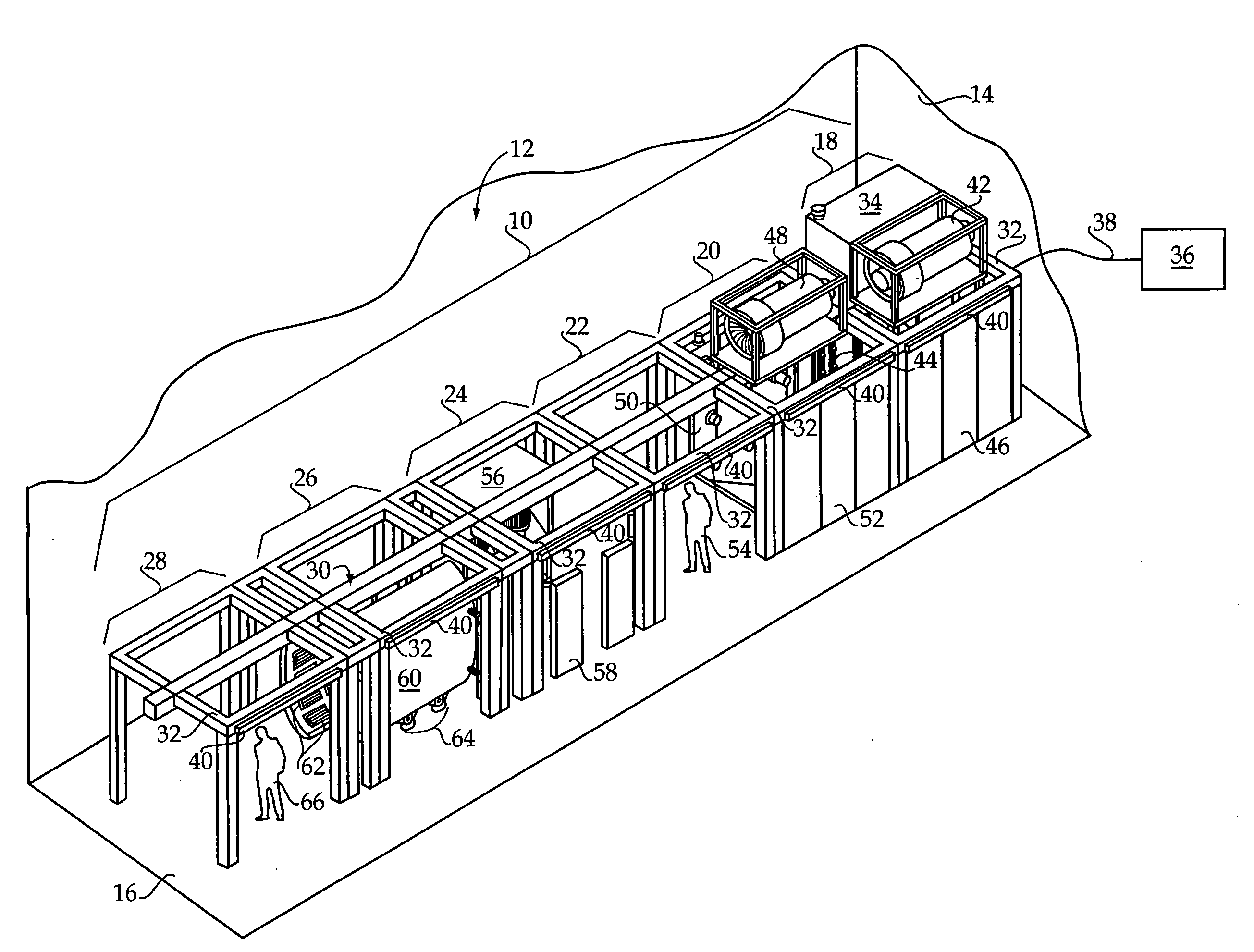 Material handling system including dual track assembly and method of operating same